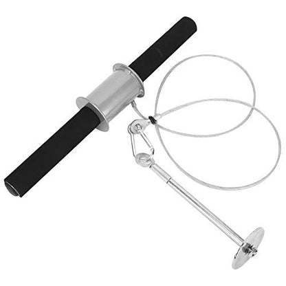 Forearm Wrist Roller Trainer | Metal Construction with Foam Handle | Strength Training Equipment for Athletes/Gym/Home Workout | Customizable Tension & Sturdy Design