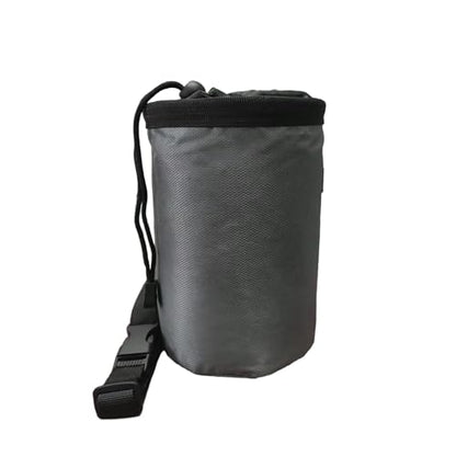 Rock Climbing Chalk Bag & Bouldering Bucket, 7.5" Oxford with Zipper Pocket - Lightweight Gym Accessories for Men Women (Black/Charcoal Grey) - color: Grey
