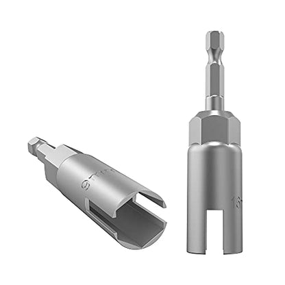 1/4"Hex Shank Nut Driver Power Wing Nut Drill Bit Socket Tool Drive Kit | slotted wing nut drill sleeve wrench wrench kit, panel nut screw eye C-shaped hook bolt （9mm16mm) - size: 2 Pack 2 Size 9mm,16mm