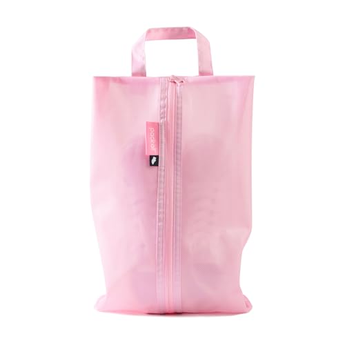 pack all Shoe Bag for Travel, Water-Resistant Shoe Pouch for Sports | Odor-Resistant, Dustproof, Portable, Soccer Cleats & Gym Storage, Fits Up to Size 11, 1 Pack, Pink - color: Pink, style: 1 Pack