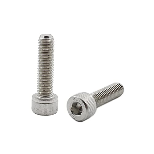 20 PCS Socket Head Cap Screws, TTZEZE 304 Stainless Steel Metric Machine Bolts Hex Socket Screw, Socket Drive Bright Finish Full Machine Threads for Shelf Chair Desk Install Repair (M8x25m) - color: M8, size: 25m