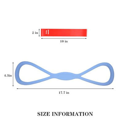 Figure 8 Resistance Band with Handles,-15LB Pull Rope for Shoulder & Back Stretching, Arm Toning, Posture Correction - Home Gym, Yoga, Resistance Bands for Women kkmilamila