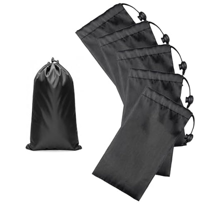 6-Pack Nylon Drawstring Bags with Toggle Closure - Multi-Size Cinch Sack Set for Travel Luggage Organization, Gym Gear, Shoe Storage, and Folding Blind Cane Pouch -Ditty Bags (11 x25 Inch) - size: 11 x25 Inch