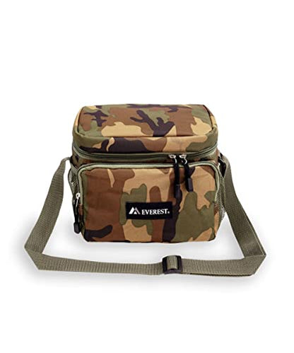 Everest Cooler/Lunch Pattern Bag, Woodland Camo, One Size,CB6P-CAMO - color: Woodland Camo