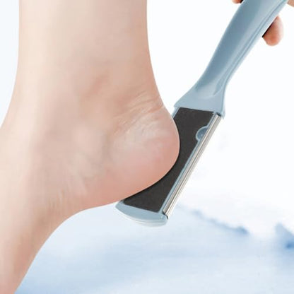 Dual Sided Foot File 6.69 Inch Pedicure Rasp with Mesh and Sandpaper for Foot Care Callus Scraper Cracked Heel Maintenance 2 Pack
