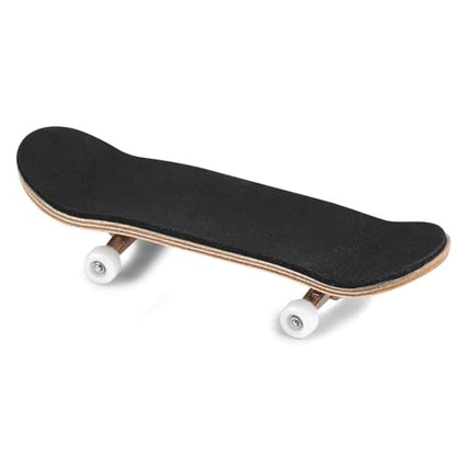1 Pack Professional Mini Maple Wooden Fingerboards, Alloy Fingerboard Finger Skateboards, Boarding Toy with Box Reduce Pressure Kids Gifts - color: white