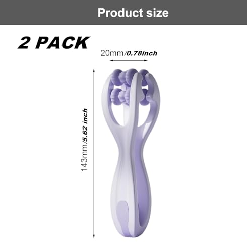 2pcs Finger Massager for Arthritis Finger Arthritis Pain Relief Manual Massage Tools Hand Massage Roller Thumb Massager for Woman Mothers Day Gift Palm Foot Acupressure Tool (Purple) | Hand Thumb Palm Foot Acupressure Massage Tools for Arthritis Massager