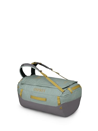 Osprey Transporter Lightweight Travel Duffel Bag - Extra Large Water Resistant Durable Gear Bag for Men and Women - color: Frosty Mint/Soundwave Grey, style: 65l