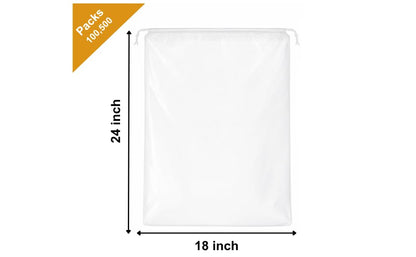 InfinitePack Large Transparent Shoe Bags for Travel, Portable Shoe Bags, Shoes Pouch Storage Organizer with Drawstring for Men & Women aClear Window Shoes Pouch with Rope - size: 10"x14"(100pcs)
