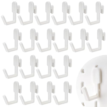 Plus tard 20-Pack Pegboard Hooks Compatible with IKEA Skadis | Secure-Locking Design Repositions Quickly and Organizes Small Tools or Supplies without Scratching Panels