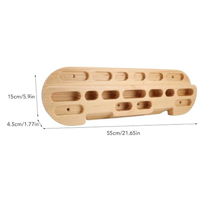 RiToEasysports Climbing Fingerboard, Wooden Hangboard for Rock Climbing Training with Finger Holes of Varying Lengths and Depths, Portable Pull Up Bar Grip Strengthener