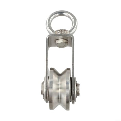304 Stainless Steel Cable Pulley Wall Mount for Home Gym - Double Bearing Smooth Rotation Lat Pulldown System 500kg Load