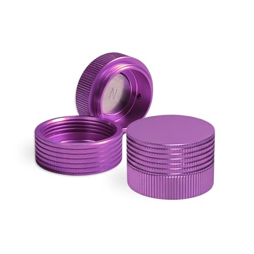Pool Chalk Holder - Aluminum Round Chalk Holder, Magnetic Chalk Holder Use with TAOM Pyro | Portable Taom v10 Chalk Organizer for Billiards Pool Accessories - color: Purple