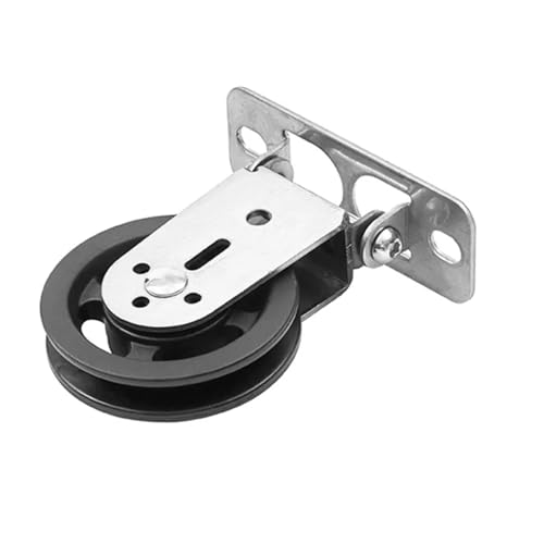 U Groove Stainless Steel Wall Pulley Wall Mount Home Gym Rotating Silent Pulley Bodybuilding LAT Lift Cable Muscular Muscle Pulley Mute Swivel Bearing W