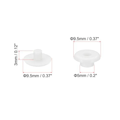 PATIKIL M5x3mm Plastic Binding Post, 50 Sets Plastic Chicago Screws Binding Screw Rivet Post Press-on Buckle for Leather Scrapbook Photo Albums, White - color: White, size: M5x3mm
