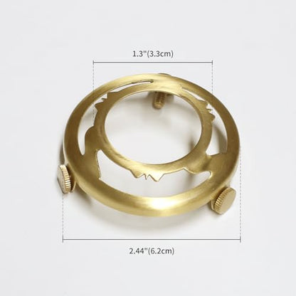 Shenmoyl Brass Lock Part Accessory for Ceramic Pleated Lampshade - size: Screw cap (pleated)