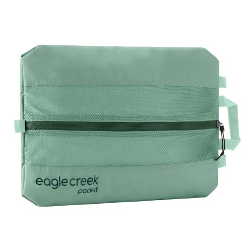 Eagle Creek Pack-It Reveal Shoe Sack - Breathable Shoe Storage Sack for Optimizing Luggage Space - Quick-Drying Material - Lightweight - Translucent Fabric - Washable - Ventilate - color: Willow Green