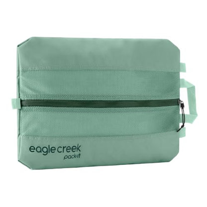 Eagle Creek Pack-It Reveal Shoe Sack - Breathable Shoe Storage Sack for Optimizing Luggage Space - Quick-Drying Material - Lightweight - Translucent Fabric - Washable - Ventilate - color: Willow Green