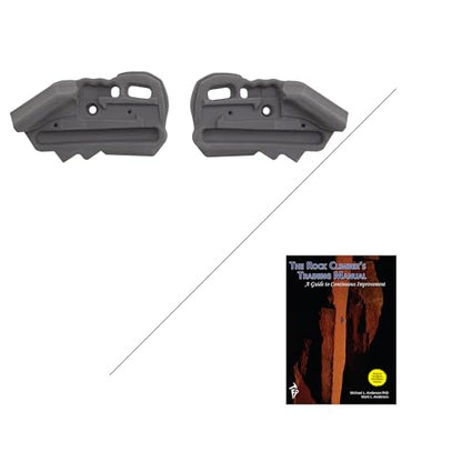 TRANGO Rock Prodigy Pivot Expert-Gray (Gray Pivot - 22 Grips, Elite Package (Includes Pulley)) | Rock Climbing Training Devices