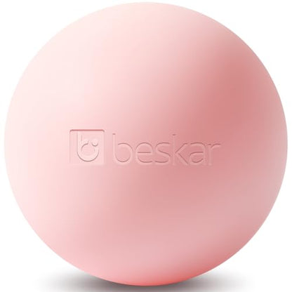 Massage Lacrosse Balls for Myofascial Release, Trigger Point Therapy | Foot Massage Ball to Relieve Plantar Fasciitis, Muscle Soreness - color: Pink
