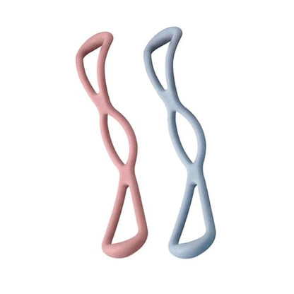 Healifty 2PCS Yoga Bar Kit Lightweight Fitness Equipment for Shoulder Neck Chest Stretching and Strength Training in Home Gym Workout Pink and Mist Blue