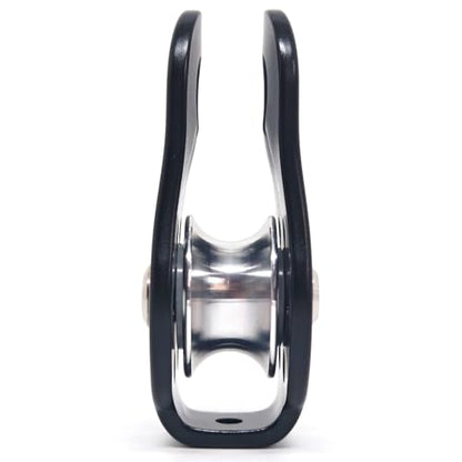 Fixed Plate 26KN Small Climbing Pulley, General Purpose Small Single Sheave Hauling Pulley for Rock Climbing, Rappelling, Zipline Sports Etc (Black, Pack of 1) - color: Black(Pack of 1)