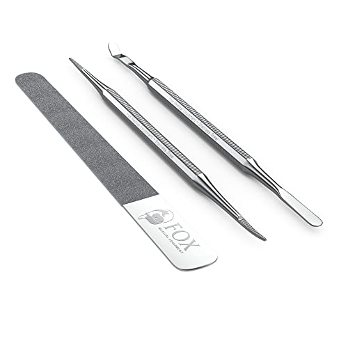 Fox Medical Equipment Ingrown Toenail Treatment Kit – Diamond File & Professional Toenail Lifter Tool – Surgical Stainless Steel Set for Pain-Free Relief, Precision Pedicure & Safe Nail Care