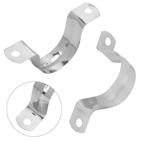 200 PCS 1-3/8 Inch Stainless Steel Rigid Pipe Strap, 1-3/8 Inch Conduit Clamps, U Bracket Mounting Clamps with Two Hole, U Tube Pipe Clamp for Chemical Industry, Commercial - size: 200 PCS 1-3/8 Inch