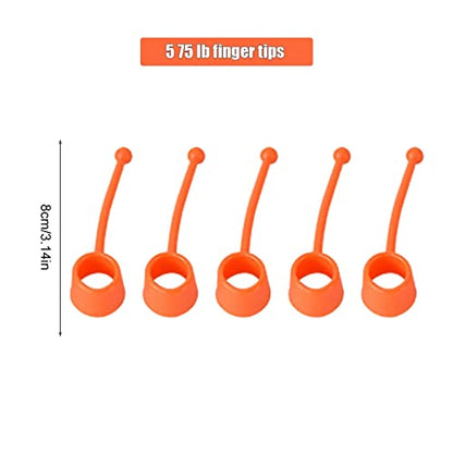 Elastic Silicone Finger Strengthener, 5 Hand Exerciser, Recovery Physical Equipment Workout Extension, Hand Grip Trainer Strength Stretching Rehabilitation - size: 75 lbs 5 finger cots