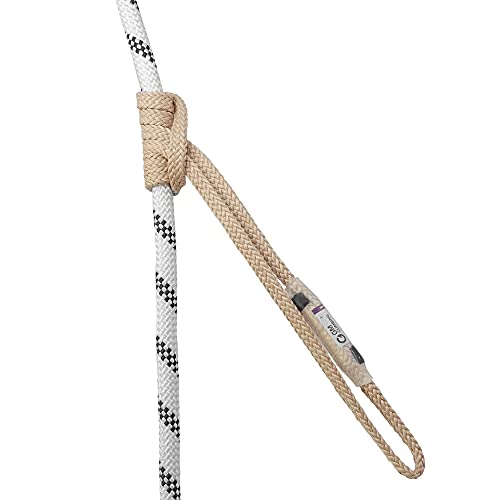 GM CLIMBING 6.8mm Endless Prusik Loop 100% Technora 25kN Heat Resistant Friction Hitch Cord Hollow Braid for Rappel Abseil Backup, Adjustable Anchor Set-up, Rescue Rigging Hammocks - color: Tan | 15 Inch