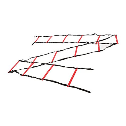 banapoy Agility Ladder, 14 Rung Fixed Distance 7M Speed Ladder, PP Material Training Equipment with Angle Marks and Lightweight Non Slip Design for Soccer Football Fitness Coaches Athletes - color: Red