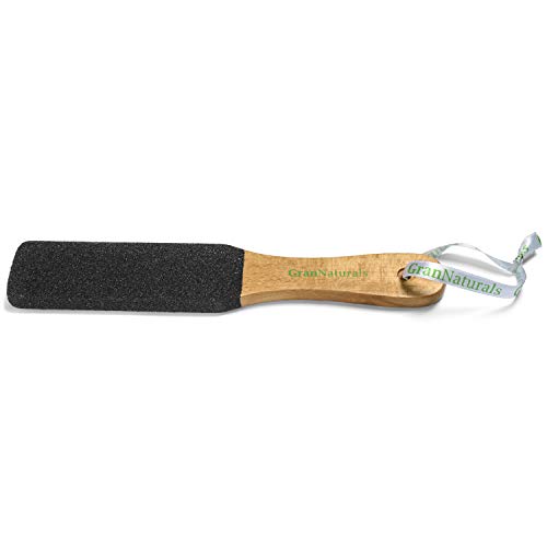 GranNaturals Wooden Foot File - Corn and Callus Remover for Feet - Dead Skin Exfoliator, Sander, Scrubber Filer Pedicure Rasp Tool for Wet + Dry Emery Board for Feet and Cracked Heel File Scraper