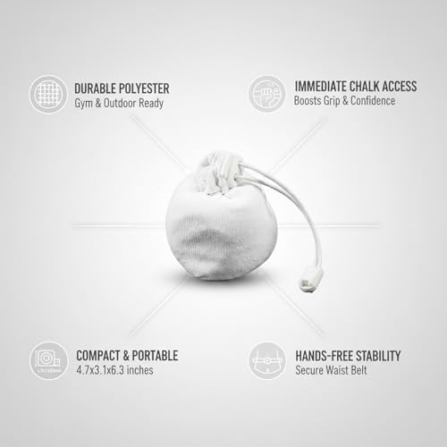 Climbing Chalk Bag with Adjustable Waist Belt - Durable Polyester Pouch for Gym, Bouldering & Rock Climbing