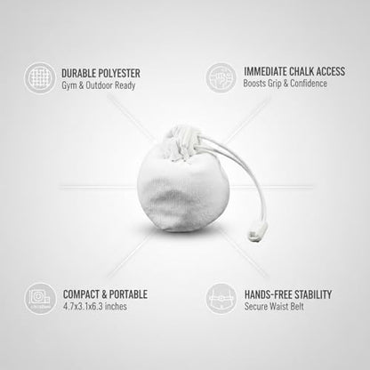 Climbing Chalk Bag with Adjustable Waist Belt, Durable Polyester Pouch for Bouldering & Rock Climbing