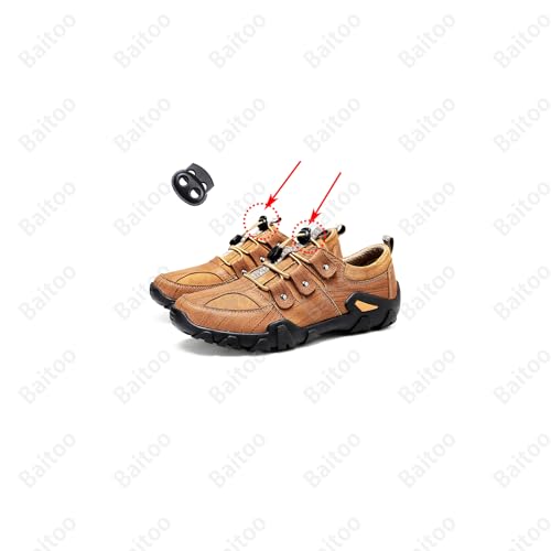 Toggles for Drawstrings,Double and Single Hole Spring Cord Locks Toggles Cord Plastic Ends Stopper for Paracord Rope - style: B1: Dual Hole-3mm-14pcs