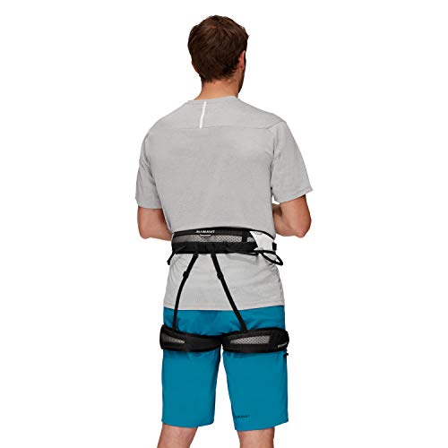Mammut Ophir 3 Slide Climbing Harness for Men – Adjustable, Lightweight, and Durable Gear for Rock, Gym, and Sport Climbing - size: Large, style: Black/Marble