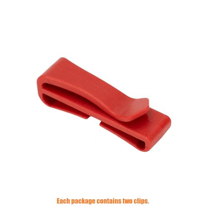 TACNEX Tactical Backpack Strap Clip Webbing Keeper Holder MOLLE Belt Hook Retainer Harness/Sling/Bag/Military Strap Stays - color: Red, size: 1"