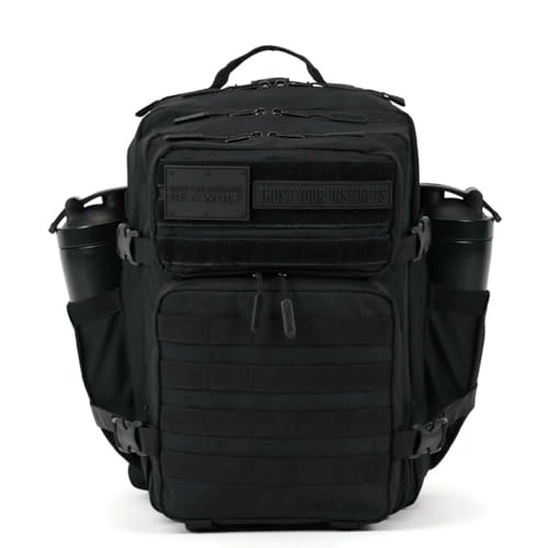 WOLFpak 35L Athletic Gym Backpack - Durable 1000D Waterproof Oxford Material with MOLLE Webbing, Laptop Pocket - color: Nightshade Edition