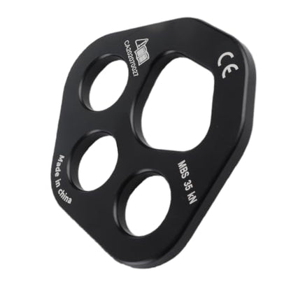 aqxreight Rope 3 Holes Force Rigging Plate Divider Finger Force Clim EquipmentBlack Each and of The Rigging Plate Minimize Wear and 3 Holes Rigging PlateRigging Plate Divider Plate3 - color: Black