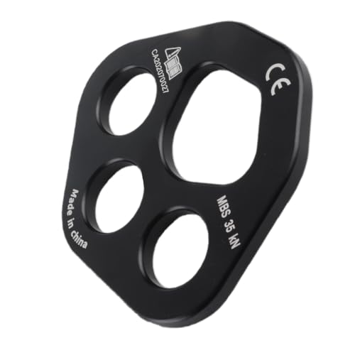 aqxreight Rope 3 Holes Force Rigging Plate Divider Finger Force Clim EquipmentBlack Each and of The Rigging Plate Minimize Wear and 3 Holes Rigging PlateRigging Plate Divider Plate3 - color: Black