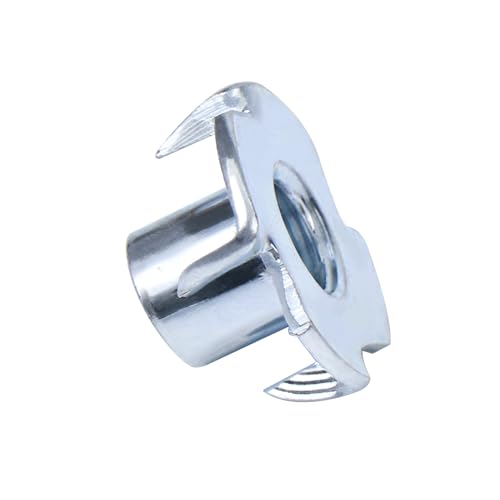 50 Packs M10 Threaded Insert T-Nuts, 4 Pronged Tee Nut for Rock Climbing Holds and Woodworking