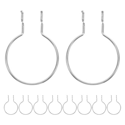SEWACC 10pcs Silver Iron Pegboard Hooks for Hanging Board Organizer, Heavy-Duty Tool Hangers for Garage and Craft Room Storage