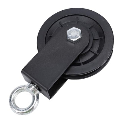 Asixxsix Pulley Wheel, 360 Degree Rotation Silent Bearings 200 Kg Load Capacity Gym Pulley, ABS Alloy Cable with Metal Bracket for Home Gym DIY System Cable Machine Tricep Bicep