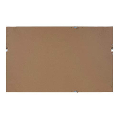 DesignOvation Beatrice Framed Linen Fabric Pinboard, 27x43, White, Rustic Coastal Memo Board Wall Organizer - color: White, size: 27" x 43"