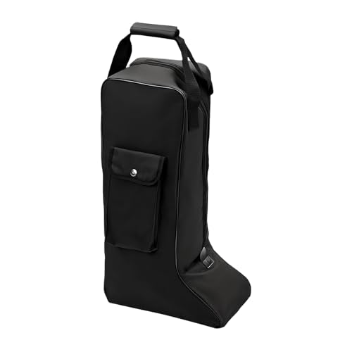 Portable Boot Bag, Horse Riding Tall Boot Bag with Handle, Equestrian Equipment Organizer with Sturdy Oxford Cloth and Leather Boot Carry Bag, Knight Boot Bag for Storage
