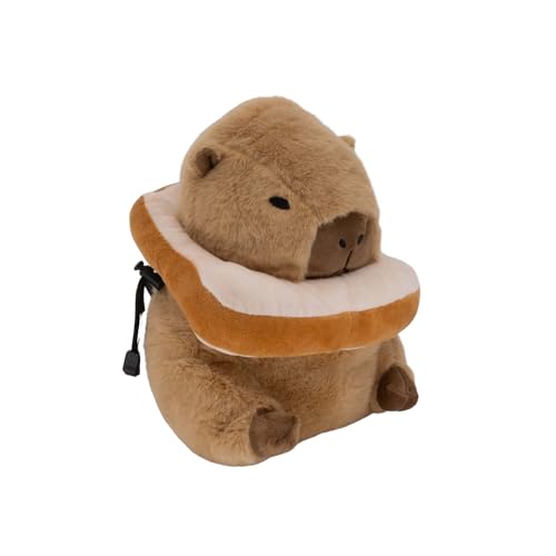 Rock Climbing Chalk Bag – Cute Plush Chalk Bag for Bouldering, Gym, Indoor & Outdoor Climbing – Drawstring Closure, Adjustable Waist Belt – Fun Character Design for Climbers - color: Capybara Bread