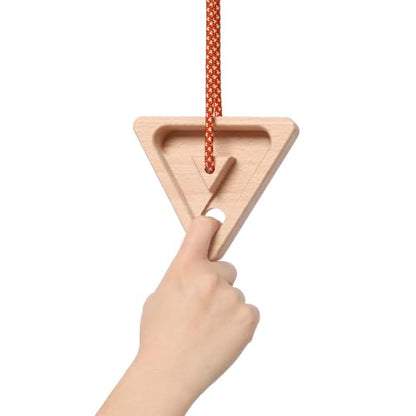 2Pcs Triangle Climbing Hangboard with Rope, Training Finger Grip,Fingerboard Rock Climbing for Outdoor Home (A Style)
