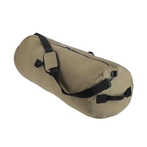 WHITEDUCK HOPLITE Heavy Duty Military Canvas Duffel Bag, Army Cargo Style, Foldable Tactical Outdoor Bag, Travel, Storage - color: Olive, size: Extra Large 30" x 50"