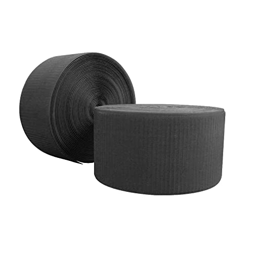 Envirolite Hook Fastener | 4" Wide, 42' Long | Gymnastics and Cheer Mat Tape | Nylon Hook for Carpet Bonded Foam Seams - Charcoal - style: Charcoal