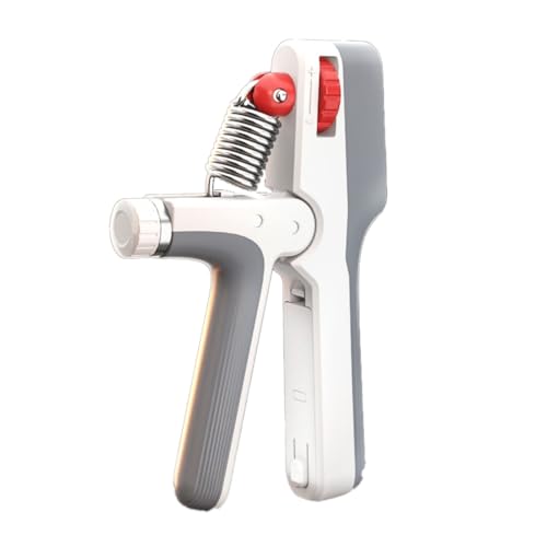 Hand Grips for Strength Training, 10-132LBS Grip Strength Trainer with Counter & Timer, Rechargeable Hand Squeezers for Strength Finger Trainer Digital Memory with Grip Assist-Spring, for Fitness Equipment - color: White